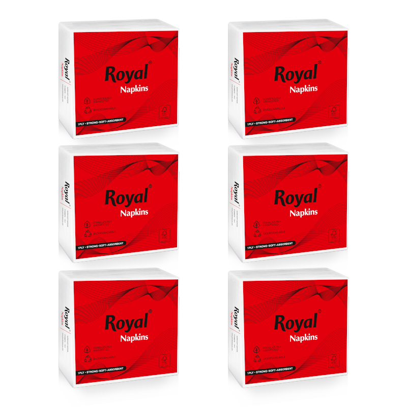 Royal Tissue Paper Napkins 70 Pulls - Pack of 6