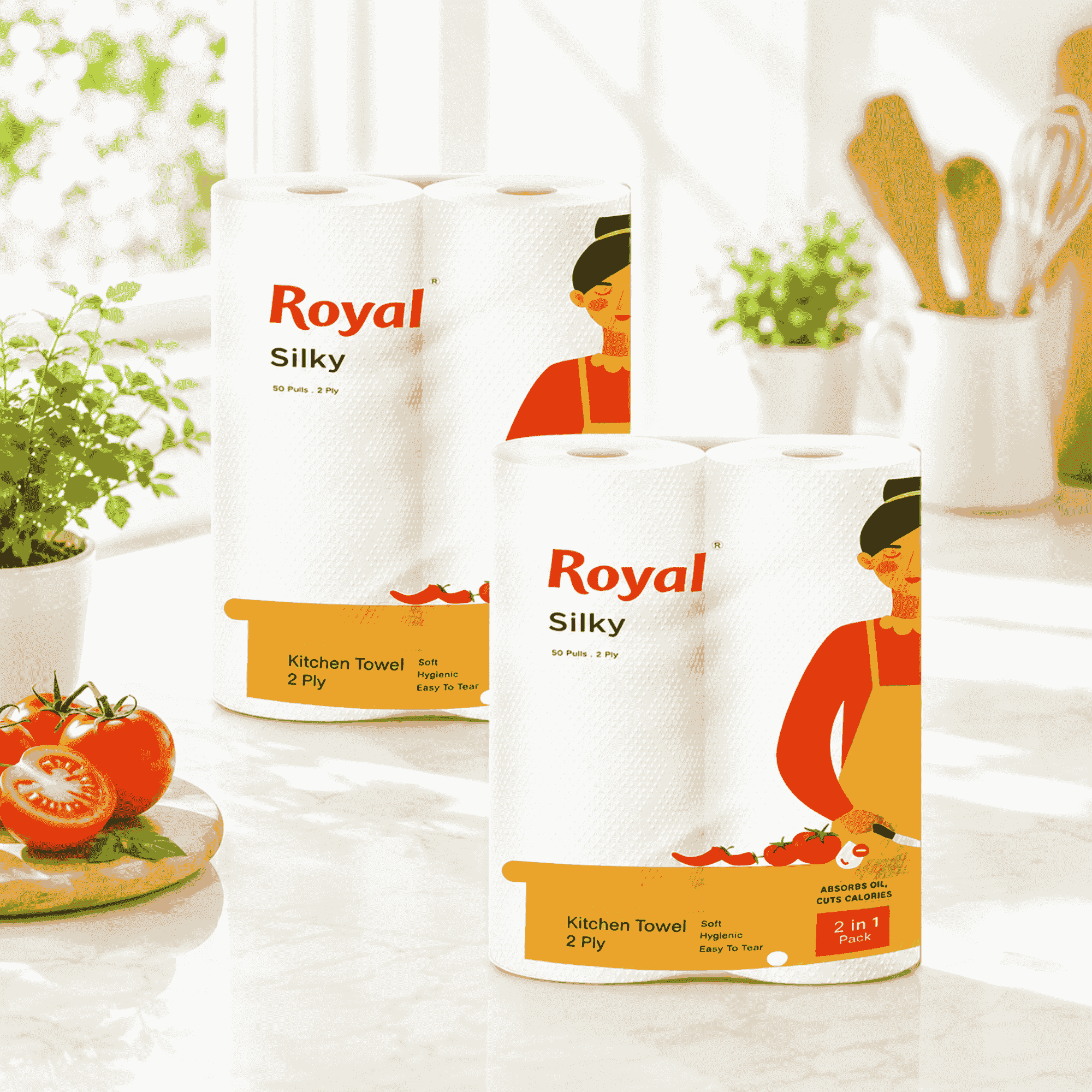 Premier Kitchen Towel Roll 4x1-Pack of 2